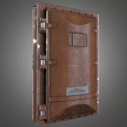 Industrial Metal Blast Door - PBR Game Ready Low-poly  3D model