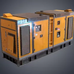 Industrial Power generator Low-poly  3D model