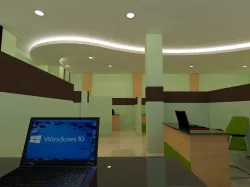interior bank modeling 3D model