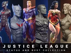 Justice League collectibles Statues and busts - 3D print model 3D Model Collection