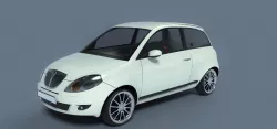 Lancia Ypsilon Low-poly  3D model