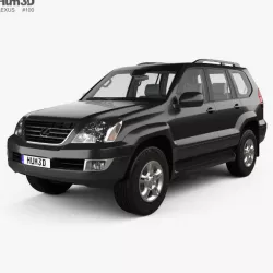 Lexus GX with HQ interior 2002 3D model