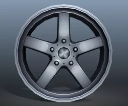 Light Alloy Rim - low poly Low-poly  3D model