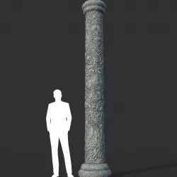 Low poly Ancient Dragon Temple Element 01 Low-poly  3D model