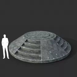 Low poly Ancient Dragon Temple Element 04 Low-poly  3D model