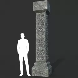 Low poly Ancient Dragon Temple Element 05 Low-poly  3D model