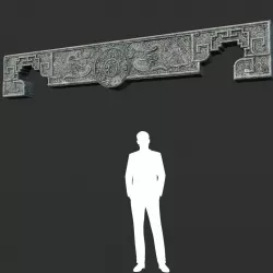 Low poly Ancient Dragon Temple Element 09 Low-poly  3D model