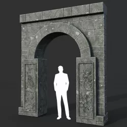 Low poly Ancient Dragon Temple Element 17 Low-poly  3D model