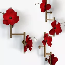 LURE POST WITH POPPIES 3D model