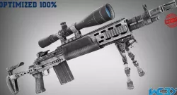 M2010 Enhanced Sniper Rifle Low-poly  3D model