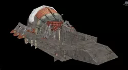 Machine ship Low-poly  3D model