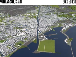 Malaga Spain 3D model