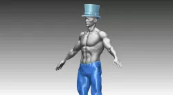 Man body sculptures stands poses 3D model 3D model