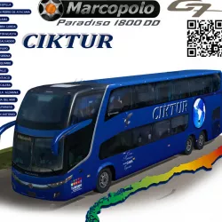 Marcopolo Paradiso 1800DD Ciktur Low-poly  3D model