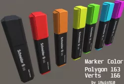 Marker COLOR Low-poly  3D model