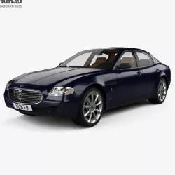 Maserati Quattroporte with HQ interior 2004 3D model
