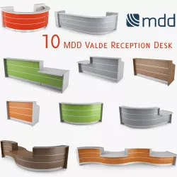 MDD Valde 10 Reception Desk 3D model