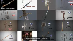 Medieval Weapon Pack 3D Model Collection