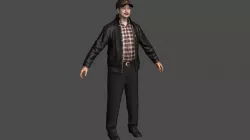 Middle-aged Eastern Man Uncle businessmen Low-poly  3D model