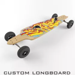 Mountain Longboard and Custom Skateboard Ultra Realistic 3D model