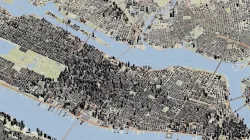 New York Manhattan Topography 3D street map 3D model