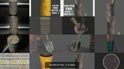 Old Barrel Pack 3D Model Collection