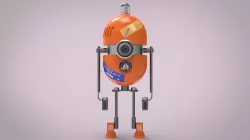 orange robot  3D model