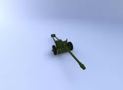 Pak-40 AT Gun 75mm 3D model