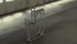 Platform part with vertical ladders 3D model