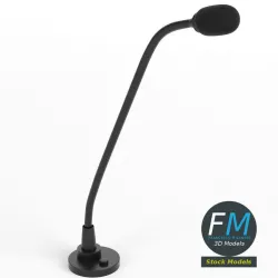 Podium microphone 3D model