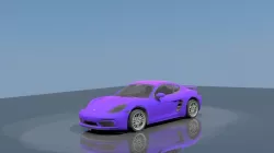 Porsche 718 Cayman Low-poly  3D model