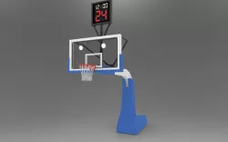 Pro Basketball Hoop and Stanchion Low-poly  3D model