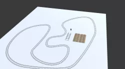 Rail line sample Low-poly  3D model