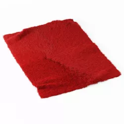 Red Angora Fur Rug 3D model