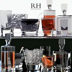 Restoration Hardware Pierpont Barware Collection Set 3D model
