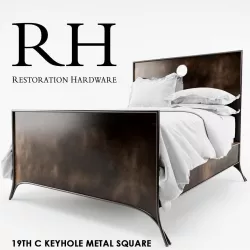 RH - 19TH C KEYHOLE METAL SQUARE 3D model