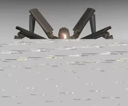 Rigged and Animated Gun Robot Low-poly  3D model