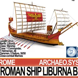 Roman Ship Liburna B 3D model