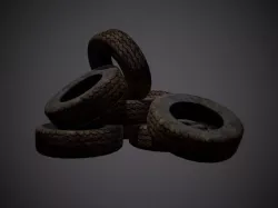 Rusty Tire Low-poly  3D model