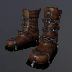 Sci-fi punk boots Low-poly  3D model