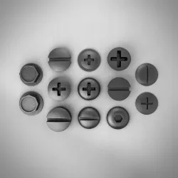 Screw Heads Collection 3D model