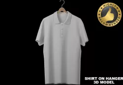 Shirt on hanger 3D model