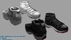 shoes Jordan 11   Low-poly  3D model