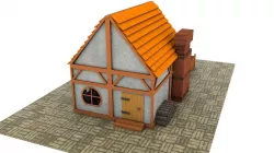 Simple medieval house 3D model