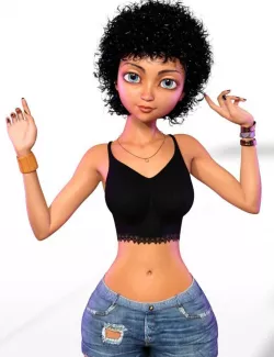 Sindy Jones cartoon character 3D model