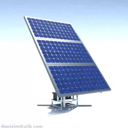 Single Stand Solar Panel RIGED 3D model