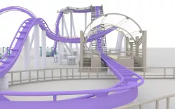 skytest roller coaster 3D model