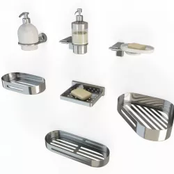 Soap dispensers with Shower Shelves 3D model