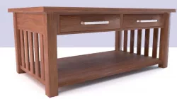 Solid Wood Coffee Table Low-poly  3D model