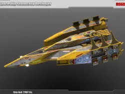 Spaceship Destroyer Stormcrow Low-poly  3D model